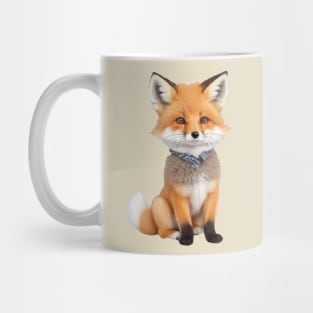 Nature, Cute Fox With Cute Small Shirt Mug